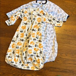 Adorable Animal Print Sleep Sack - Orange and Gray